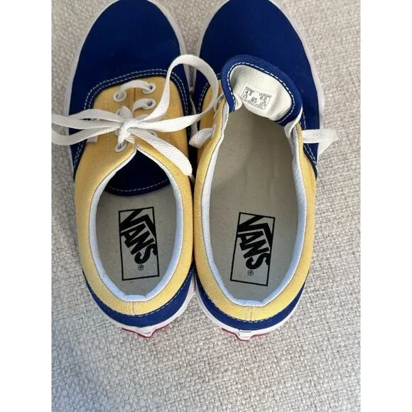 Vans Era Tartan Pack Blue Yellow White Size W6/ M4.5 Unisex 721356 - Picture 9 of 9